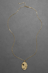 Alexis Bittar Brut Gold Lion Charm Pendant Necklace in GoId