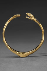 Alexis Bittar Serpent Crystal Bypass Hinge Bracelet in Gold