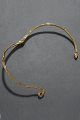 Alexis Bittar Serpent Crystal Skinny Collar Necklace in Gold