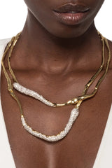 Alexis Bittar Solanales Crystal Twisted Collar Necklace in Gold