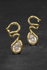 Alexis Bittar Asterales Floating Vine Post Earring in Gold Vancouver. Shop Online or in Store.