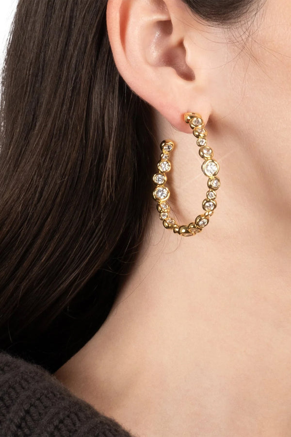 Alexis Bittar Asterales Gold Large Hoop Earring Vancouver. Shop Online or in Store.