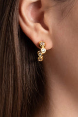 Alexis Bittar Asterales Small Hoop Earring in Gold Vancouver. Shop Online or in Store.