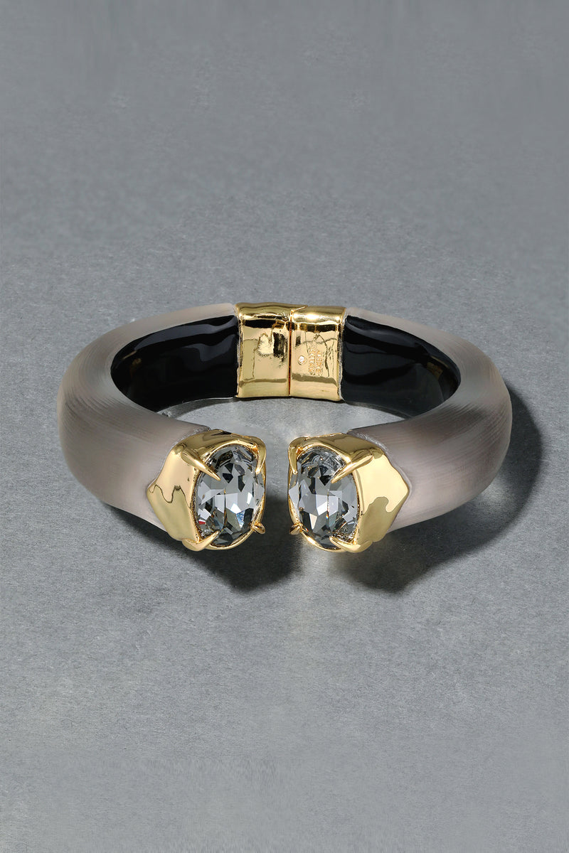 Alexis Bittar Bonbon Crystal Lucite Hinge Bracelet in Chocolate Vancouver. Shop Online or in Store. 