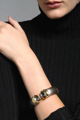 Alexis Bittar Bonbon Crystal Lucite Hinge Bracelet in Chocolate Vancouver. Shop Online or in Store. 