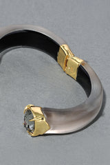 Alexis Bittar Bonbon Crystal Lucite Hinge Bracelet in Chocolate Vancouver. Shop Online or in Store. 