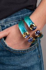 Alexis Bittar Bonbon Crystal Lucite Hinge Bracelet in Mediterranean Opal Vancouver. Shop Online or in Store.