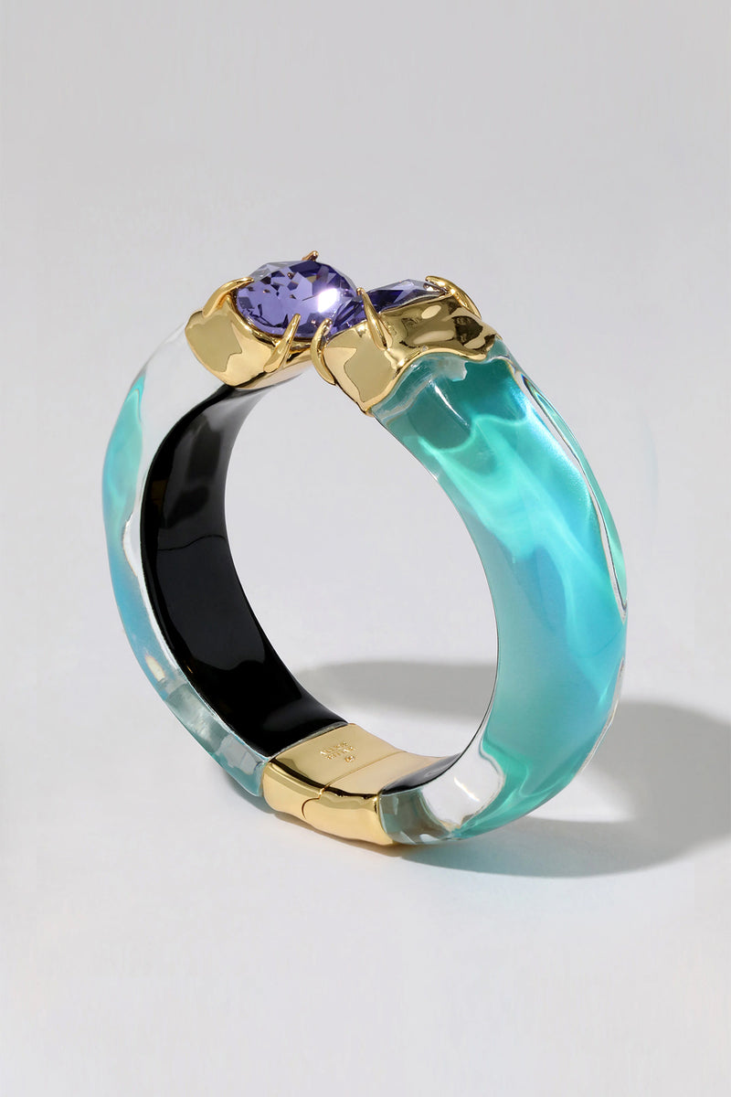 Alexis Bittar Bonbon Crystal Lucite Hinge Bracelet in Mediterranean Opal Vancouver. Shop Online or in Store.
