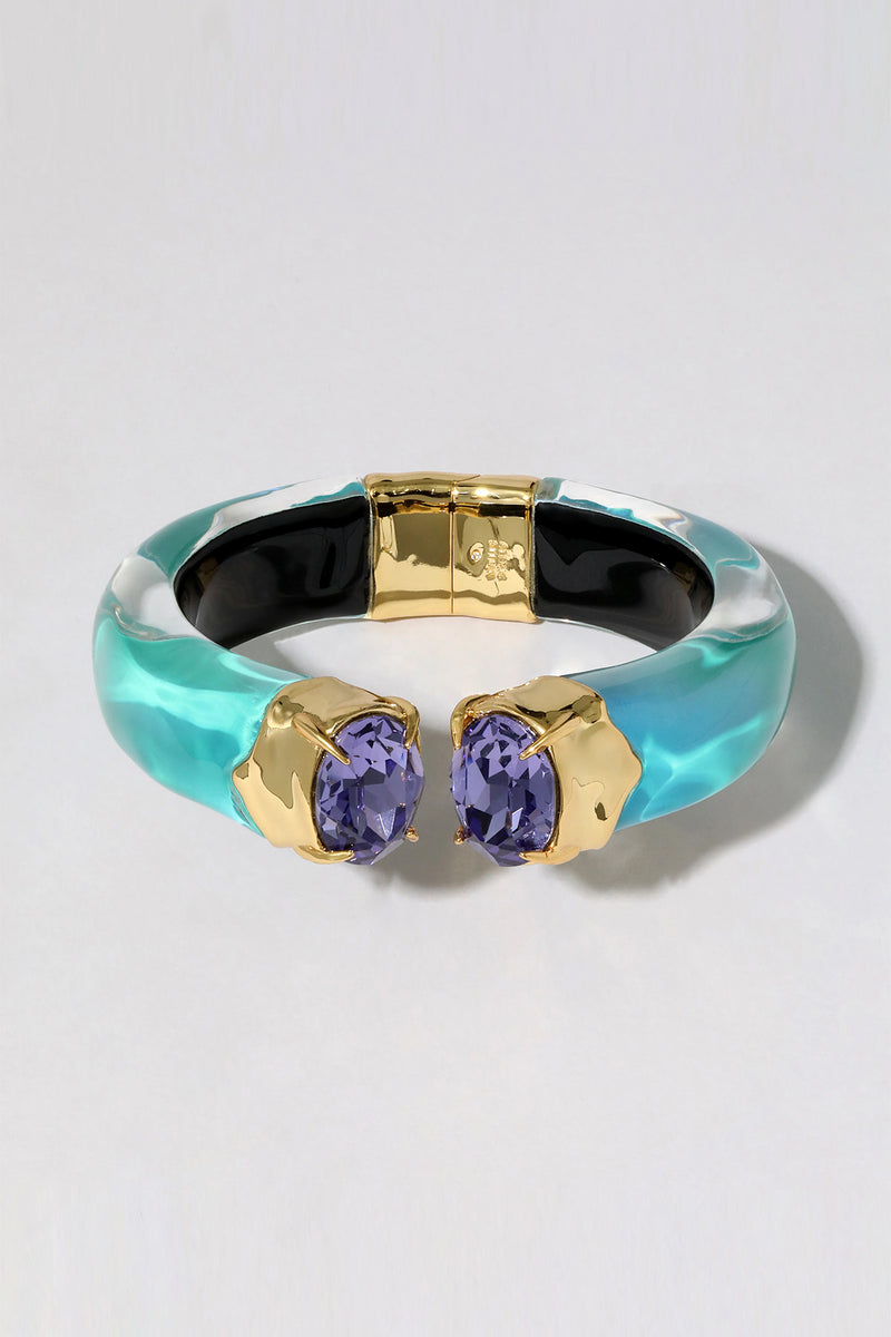 Alexis Bittar Bonbon Crystal Lucite Hinge Bracelet in Mediterranean Opal Vancouver. Shop Online or in Store.