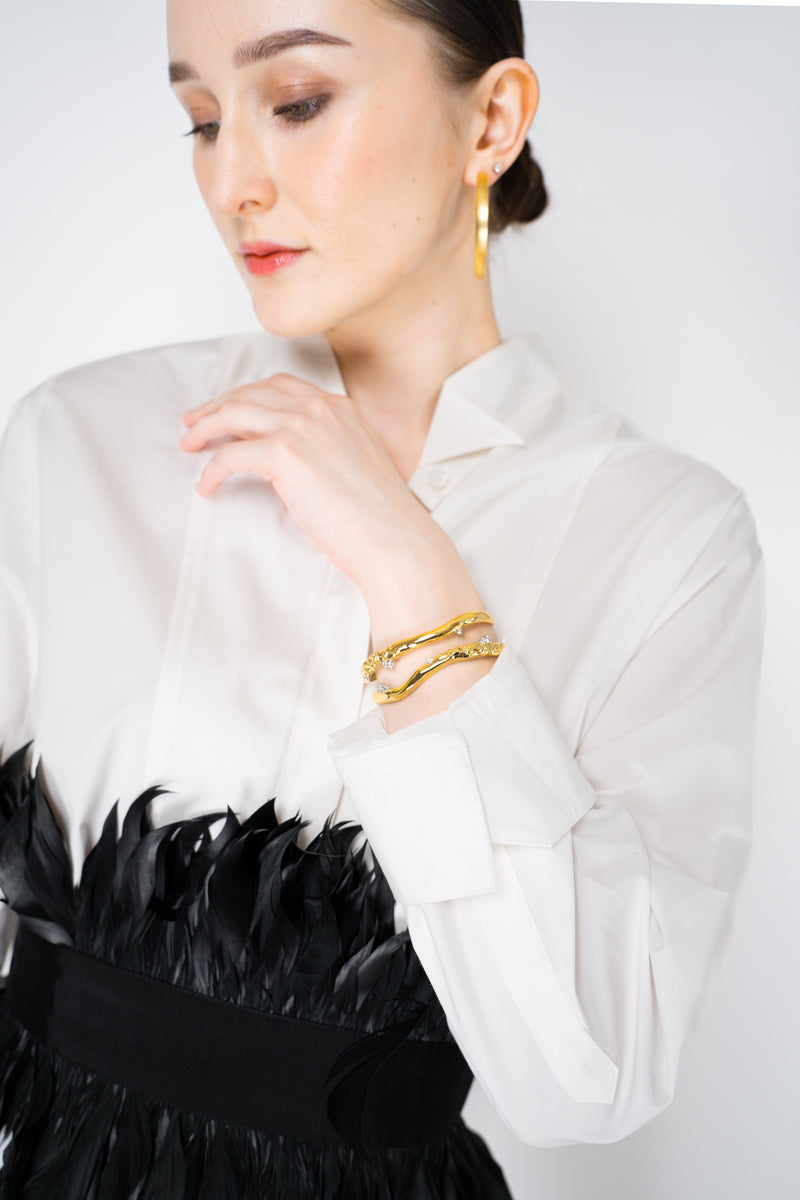 Alexis Bittar Brut Gold Cry Thorn Cuff Bracelet in Gold Vancouver. Shop Online or in Store.