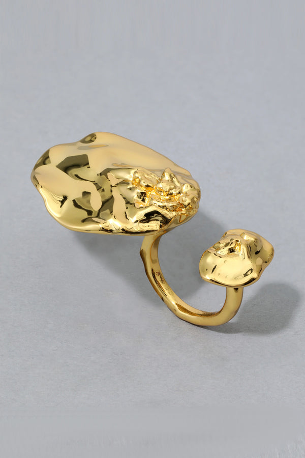 Alexis Bittar Brut Gold Double Disc Ring Vancouver. Shop Online or in Store.