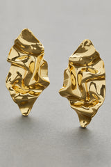 Alexis Bittar Crumpled Large Post Earring in Gold Vancouver. Shop Online or in Store.