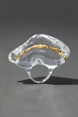 Alexis Bittar Liquid Clear Lucite Wave Ring – Ashia Mode
