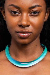 Alexis Bittar Luminous Lucite Collar Necklace in Mediterranean Opal Vancouver. Shop Online or in Store