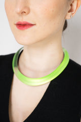 Alexis Bittar Luminous Lucite Collar Necklace in Neon Green Vancouver. Shop Online or in Store.
