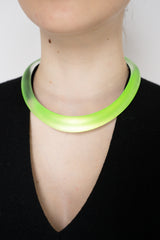 Alexis Bittar Luminous Lucite Collar Necklace in Neon Green