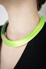 Alexis Bittar Luminous Lucite Collar Necklace in Neon Green
