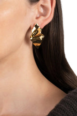 Alexis Bittar Mini Crumpled Post Earring in Gold Vancouver. Shop Online or in Store.