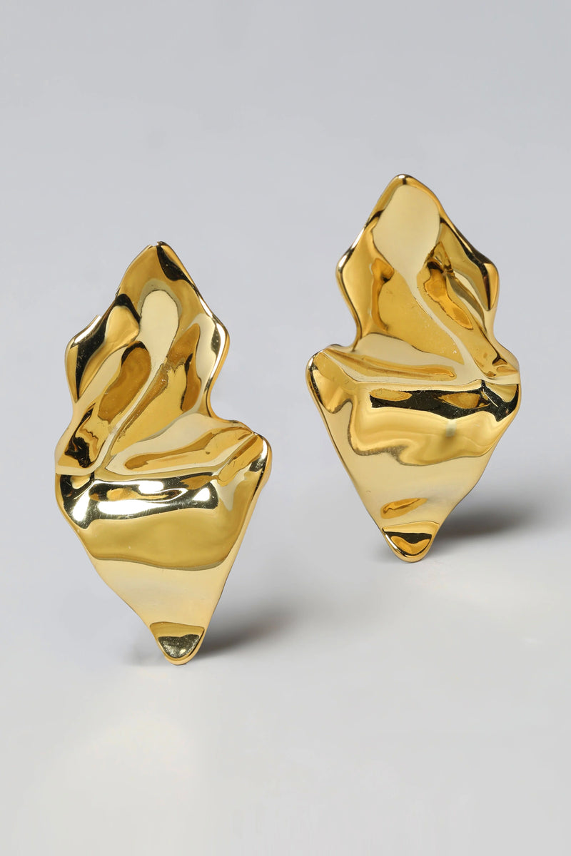 Alexis Bittar Mini Crumpled Post Earring in Gold Vancouver. Shop Online or in Store.