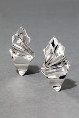 Alexis Bittar Mini Crumpled Post Earring in Silver Vancouver. Shop Online or in Store.