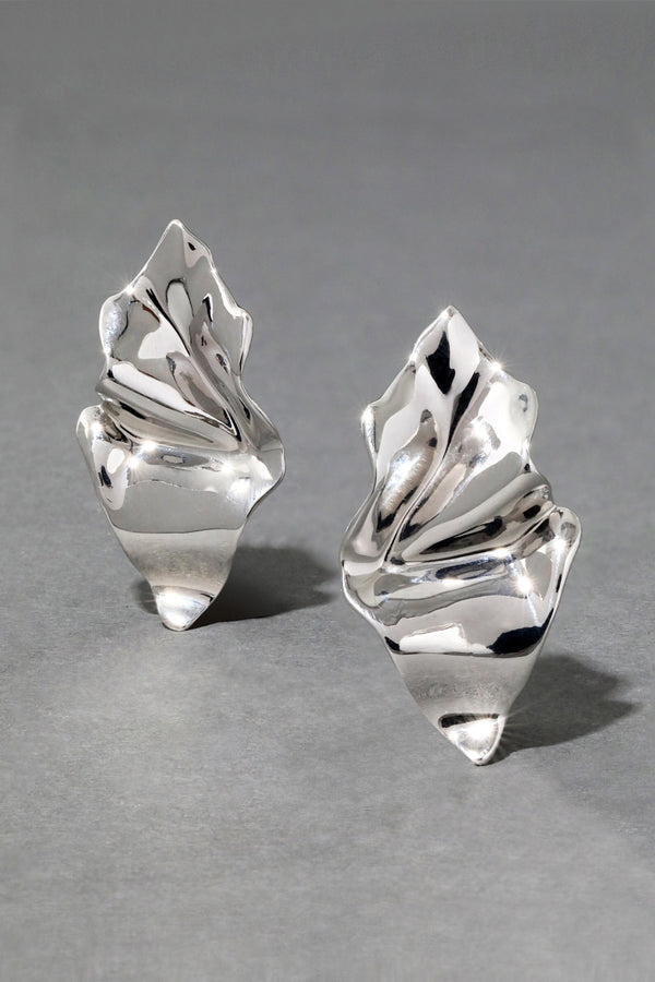Alexis Bittar Mini Crumpled Post Earring in Silver Vancouver. Shop Online or in Store.