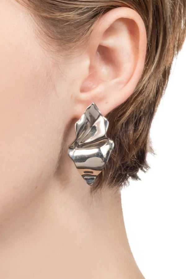 Alexis Bittar Mini Crumpled Post Earring in Silver Vancouver. Shop Online or in Store.