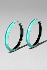 Alexis Bittar Skinny Lucite Hoop Earrings in Mediterranean Opal Vancouver. Shop Online or in Store