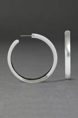 Alexis Bittar Skinny Lucite Hoop Earrings in Silver Vancouver. Shop Online or in Store