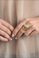 Alexis Bittar Solanales Crystal Coiled Pebble Ring in Gold Vancouver. Shop Online or in Store.