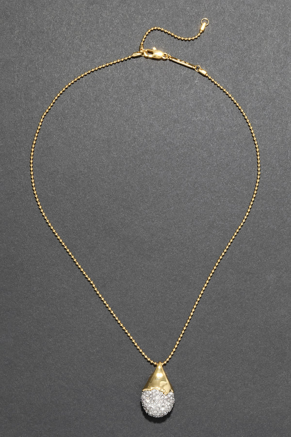 Alexis Bittar Solanales Crystal Gold Dripping Teardrop Necklace Vancouver. Shop Online or in Store.