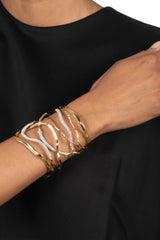 Alexis Bittar Solanales Crystal Intertwined Wide Cuff Bracelet in Gold Vancouver. Shop Online or in Store.