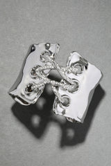 Alexis Bittar Solanales Crystal Lace Up Cuff Bracelet in Silver Vancouver. Shop Online or in Store.