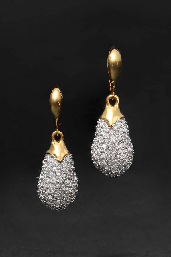 Alexis Bittar Solanales Crystal Pavé Teardrop Leverback Earring in Gold Vancouver. Shop Online or in Store.