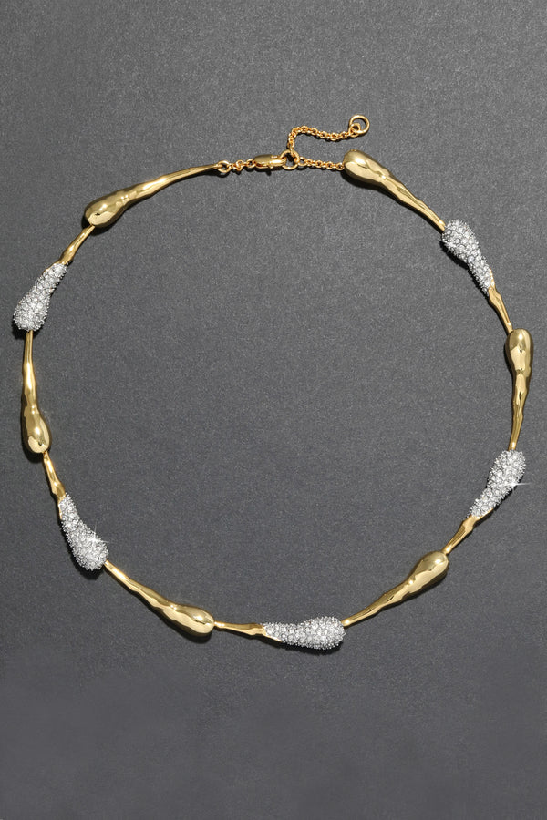 Alexis Bittar Solanales Crystal Teardrop Riviera Necklace in Gold Vancouver. Shop Online or in Store.