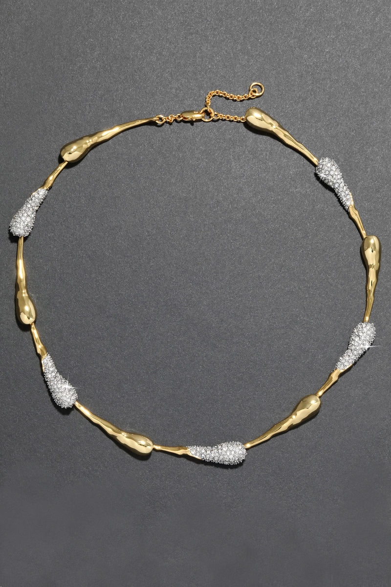 Alexis Bittar Solanales Crystal Teardrop Riviera Necklace in Gold Vancouver. Shop Online or in Store.