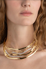 Alexis Bittar Solanales Crystal Woven Collar Necklace in Gold Vancouver. Shop Online or in Store.