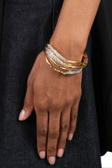 Alexis Bittar Solanales Gold Crystal Skinny Bangle Bracelet Vancouver. Shop Online or in Store.
