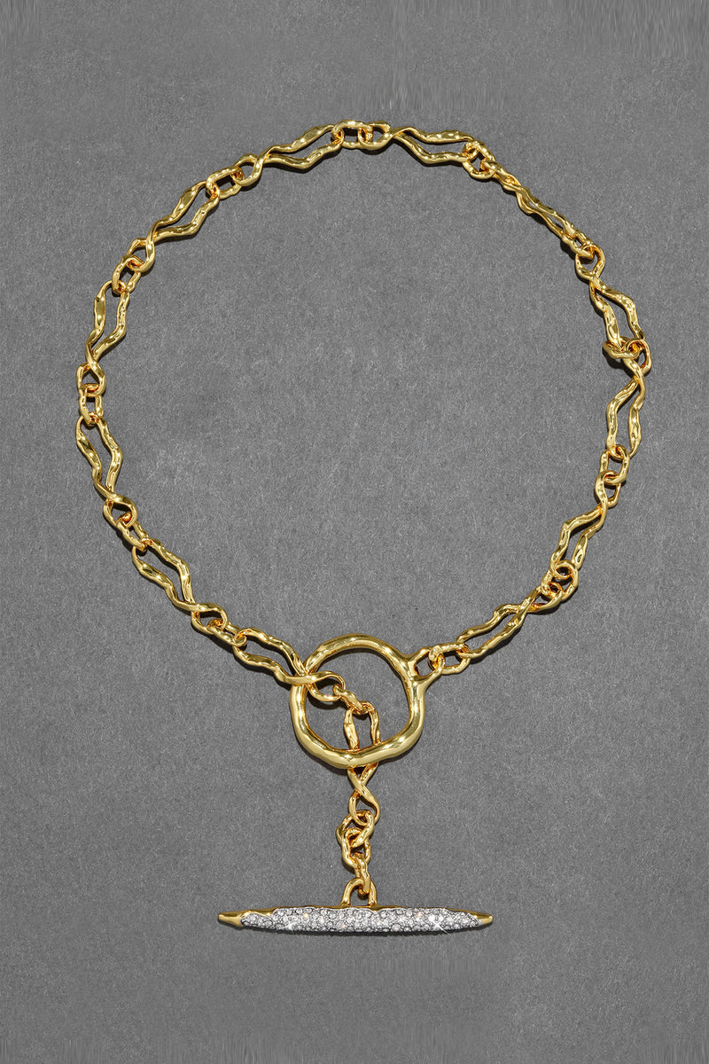 Alexis Bittar Solanales Gold Crystal Toggle Necklace in Gold Vancouver. Shop Online or in Store.