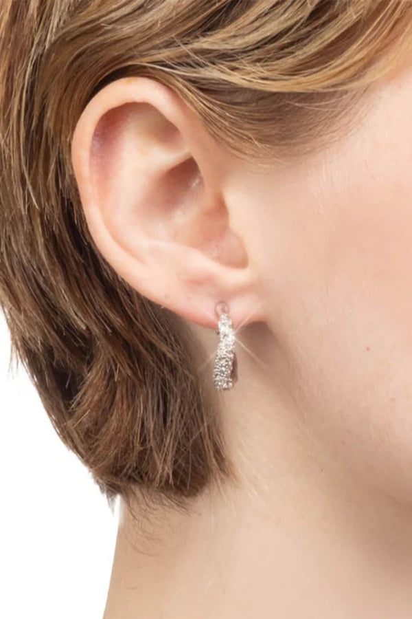 Alexis Bittar Solanales Gold Crystal Twist Mini Hoop Earring Vancouver. Shop Online or in Store.