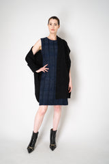 Amina Rubinacci Knit Tweed Sequin Embellished Sleeveless Dress in Navy Vancouver. Shop Online or in Store.