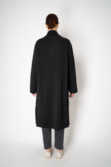 Amina Rubinacci Long Knit Open Front Cardigan in Black Vancouver. Shop Online or in Store.