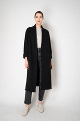 Amina Rubinacci Long Knit Open Front Cardigan in Black Vancouver. Shop Online or in Store.