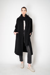 Amina Rubinacci Long Knit Open Front Cardigan in Black Vancouver. Shop Online or in Store.