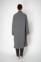 Amina Rubinacci Long Knit Open Front Cardigan in Grey Vancouver. Shop Online or in Store.