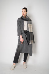 Amina Rubinacci Long Knit Open Front Cardigan in Grey Vancouver. Shop Online or in Store.
