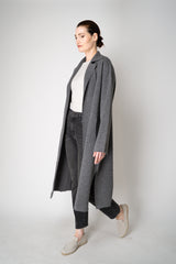 Amina Rubinacci Long Knit Open Front Cardigan in Grey Vancouver. Shop Online or in Store.
