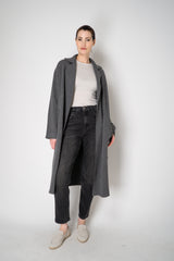 Amina Rubinacci Long Knit Open Front Cardigan in Grey Vancouver. Shop Online or in Store.
