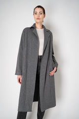 Amina Rubinacci Long Knit Open Front Cardigan in Grey Vancouver. Shop Online or in Store.