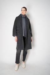 Amina Rubinacci Relaxed Fit Knit Wool Turtleneck in Grey Vancouver. Shop Online or in Store.
