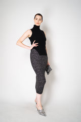 Amina Rubinacci Sequin Knit Turtleneck with Hip Cut-Out in Black Vancouver. Shop Online or in Store.